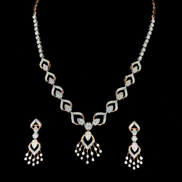 Timeless Sparkle" Diamond Necklace & Earring Set