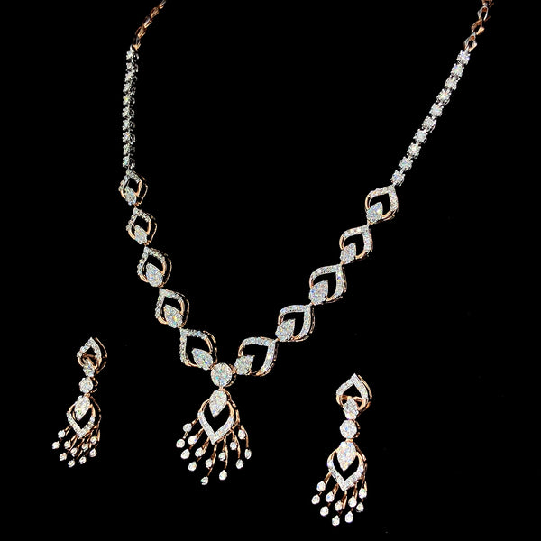 Timeless Sparkle" Diamond Necklace & Earring Set