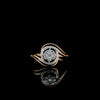 Round Diamond Cluster Swirl Ring