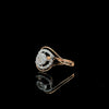 Round Diamond Cluster Swirl Ring