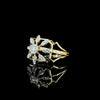 Yellow Gold Diamond Flower Ring