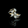 Golden Vine Diamond Leaf Ring