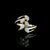 Golden Vine Diamond Leaf Ring