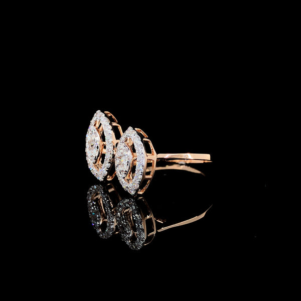 Twin Marquise Halo Ring
