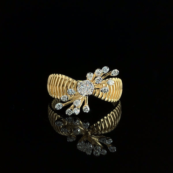 Golden Bloom Diamond Ring