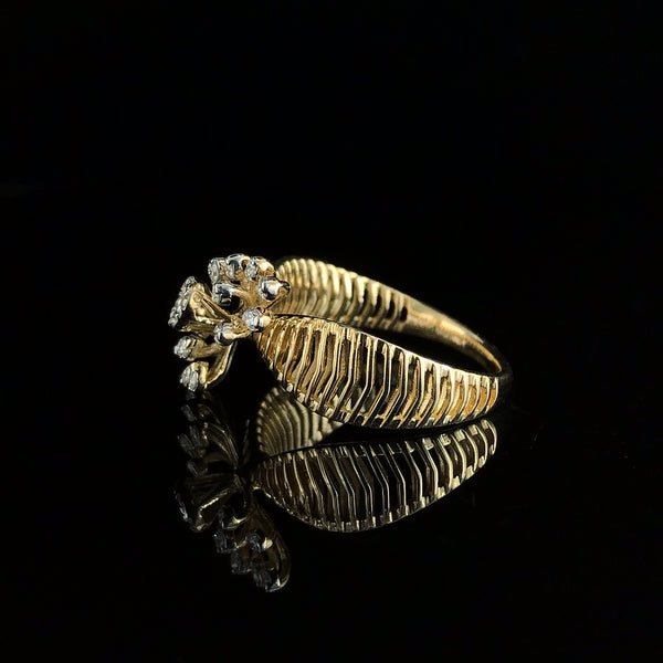 Golden Bloom Diamond Ring
