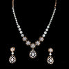 Floral Cluster & Pear Drop Diamond Necklace Set