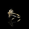 Shield-Shaped Diamond Sunburst Ring