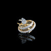 Tiered Diamond Cocktail Ring with Pear Top