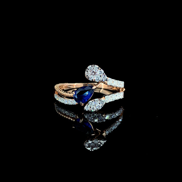 Midnight Dewdrop Ring