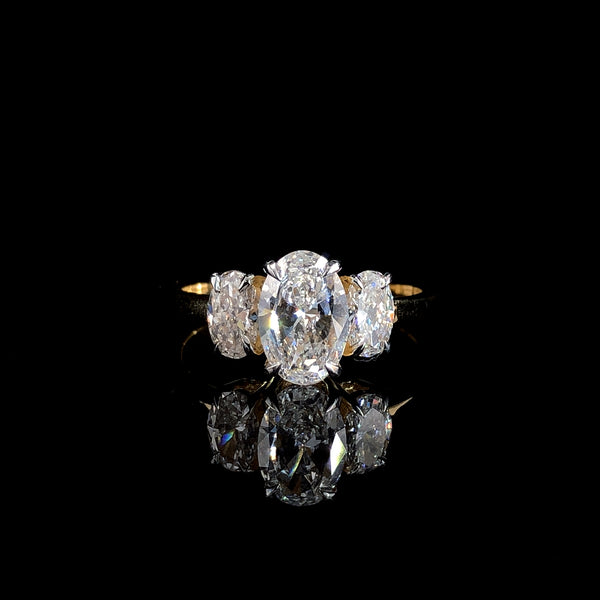 Three Stone Oval Cut Ring