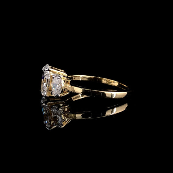 Three Stone Oval Cut Ring