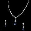 White Gold Necklace With Earrings