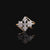 Yellow Gold Multi-Flower Diamond Ring