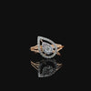 Pear-Shaped Diamond Halo Ring