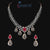 Ruby and Diamond Leaf Motif Necklace