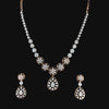 Floral Cluster & Pear Drop Diamond Necklace Set