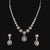 Floral Cluster & Pear Drop Diamond Necklace Set