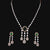 Green Gemstone and Diamond Dangler Necklace