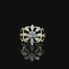 Yellow Gold Diamond Flower Ring