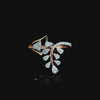 Pear-Shaped Diamond Vine Ring