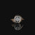 Round Diamond Cluster Swirl Ring