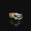 Multi-Band Pear Diamond Ring