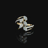 Golden Vine Diamond Leaf Ring